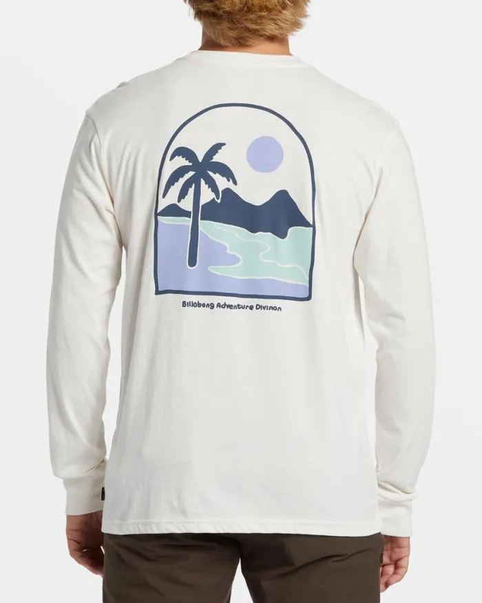 Billabong Sundown Long Sleeve Tshirt Off White Mens TShirts