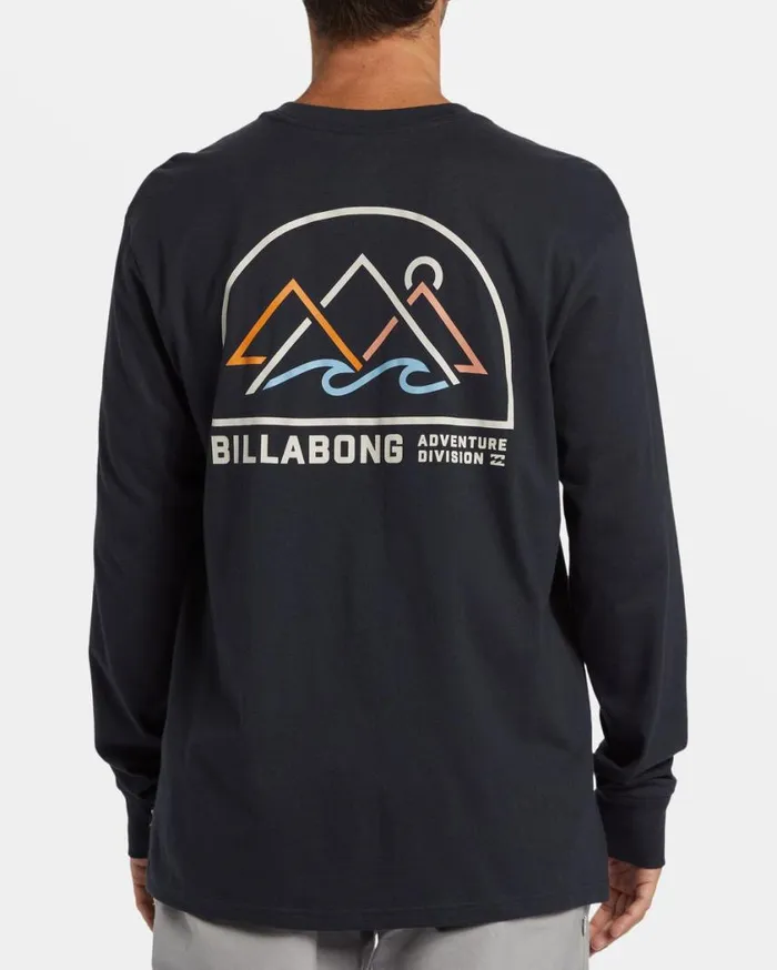Billabong Sundown Long Sleeve Tshirt Washed Black Mens TShirts