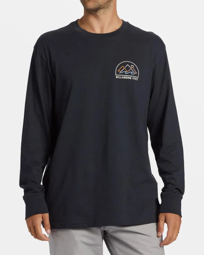 Billabong Sundown Long Sleeve Tshirt Washed Black Mens TShirts Billabong Sundown Long Sleeve Tshirt Washed Black Mens TShirts