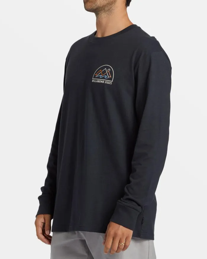 Billabong Sundown Long Sleeve Tshirt Washed Black Mens TShirts Billabong Sundown Long Sleeve Tshirt Washed Black Mens TShirts