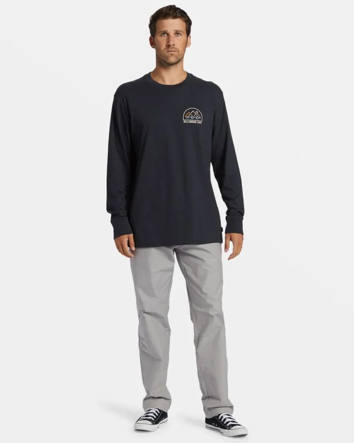 Billabong Sundown Long Sleeve Tshirt Washed Black Mens TShirts Billabong Sundown Long Sleeve Tshirt Washed Black Mens TShirts