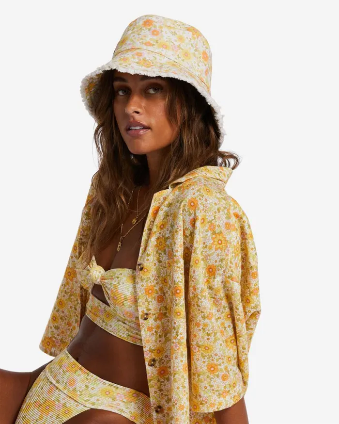 Billabong Suns Out Bucket Hat Honeybee Womens Hats and Beanies