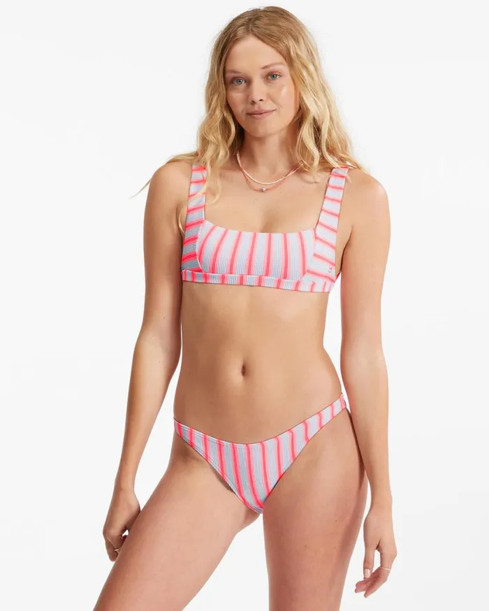 Billabong Surf Stripe Tropic LowRise Bikini Bottoms Morning Sky Womens Bikinis
