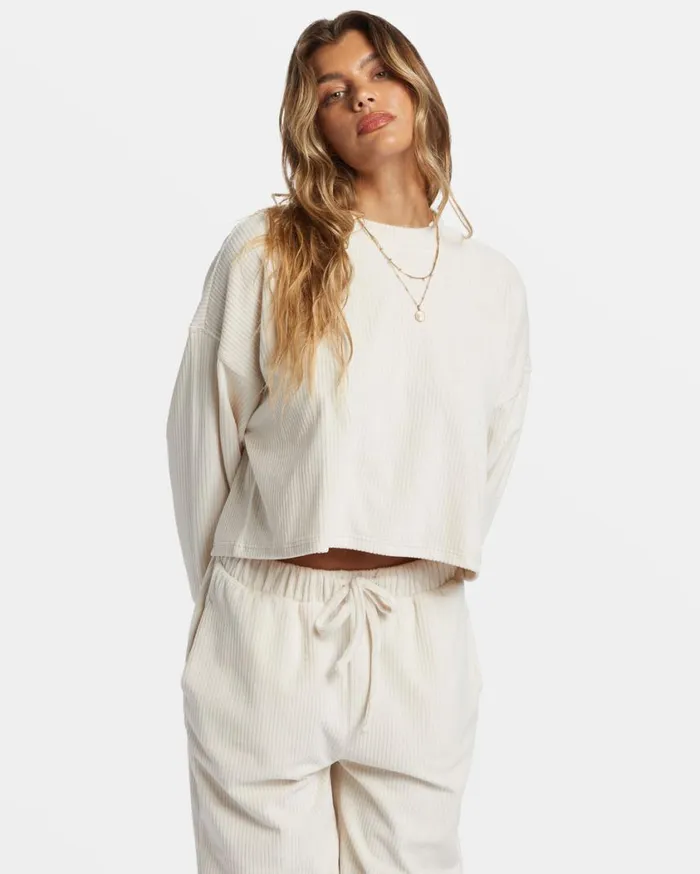 Billabong Sweet Sun Crewneck Sweatshirt White Cap Womens Sweatshirts and Fleece Billabong Sweet Sun Crewneck Sweatshirt White Cap Womens Sweatshirts and Fleece
