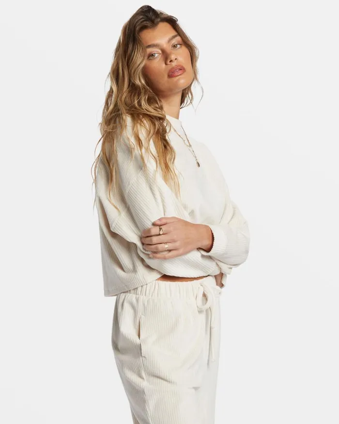 Billabong Sweet Sun Crewneck Sweatshirt White Cap Womens Sweatshirts and Fleece Billabong Sweet Sun Crewneck Sweatshirt White Cap Womens Sweatshirts and Fleece