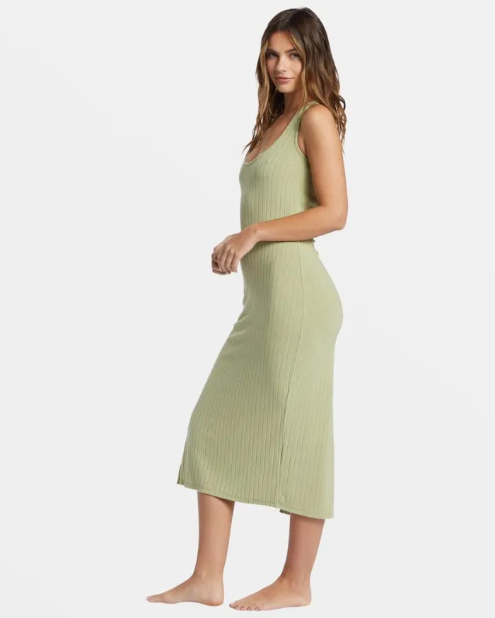 Billabong Take A Look Rib Knit Dress Avocado Womens Dresses Billabong Take A Look Rib Knit Dress Avocado Womens Dresses