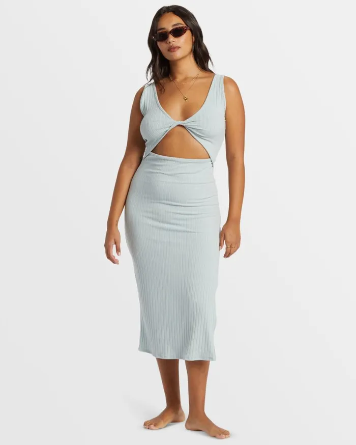 Billabong Take A Look Rib Knit Dress Dusk Blue Womens Dresses Billabong Take A Look Rib Knit Dress Dusk Blue Womens Dresses