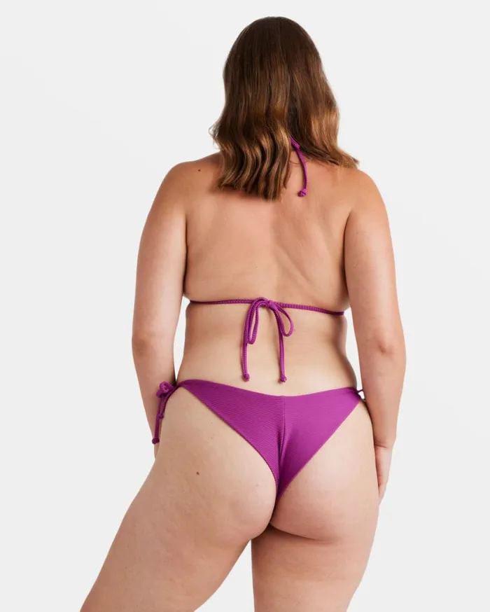Billabong Tanlines Tie Side Tanga Bikini Bottoms Berry Bliss Womens Bikinis