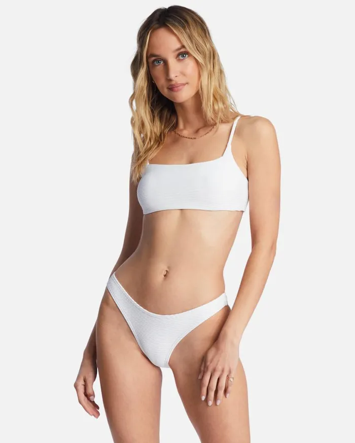 Billabong Tanlines Zoe Crop Bikini Top White Womens Bikinis