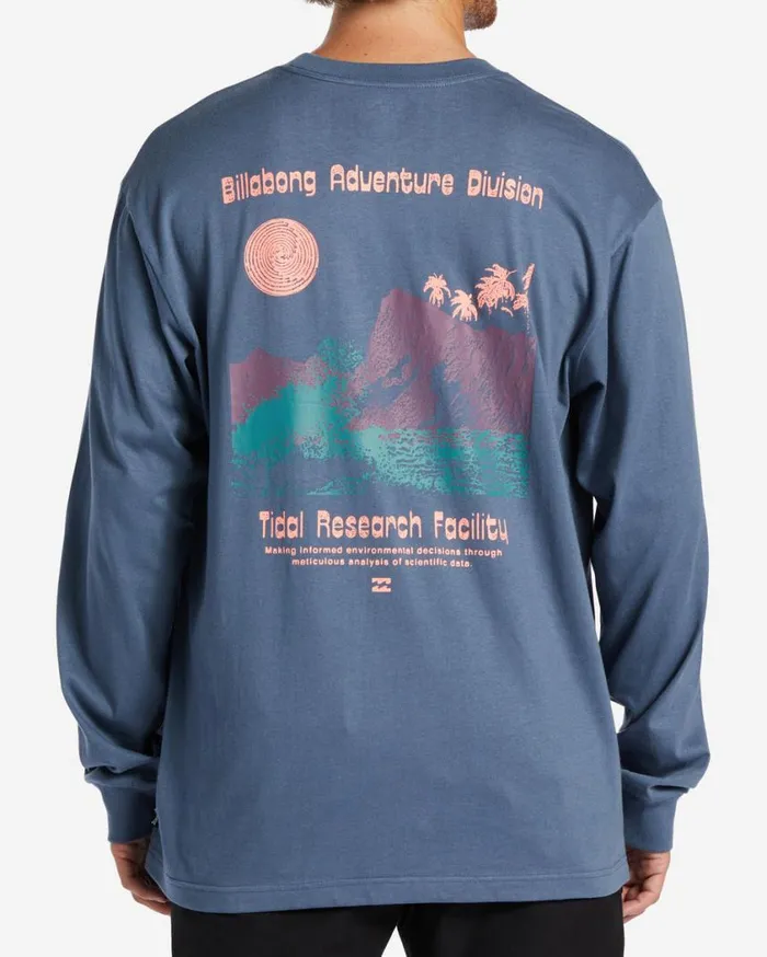 Billabong Tidal Research Long Sleeve TShirt North Sea Mens TShirts Billabong Tidal Research Long Sleeve TShirt North Sea Mens TShirts