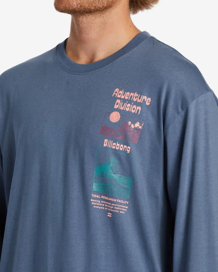 Billabong Tidal Research Long Sleeve TShirt North Sea Mens TShirts Billabong Tidal Research Long Sleeve TShirt North Sea Mens TShirts