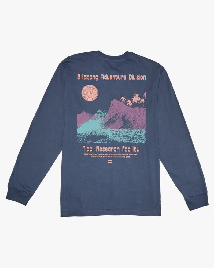 Billabong Tidal Research Long Sleeve TShirt North Sea Mens TShirts Billabong Tidal Research Long Sleeve TShirt North Sea Mens TShirts