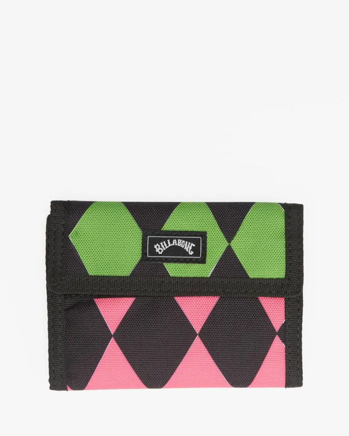 Billabong Tribong Lite TriFold Wallet Neon Green Mens Wallets