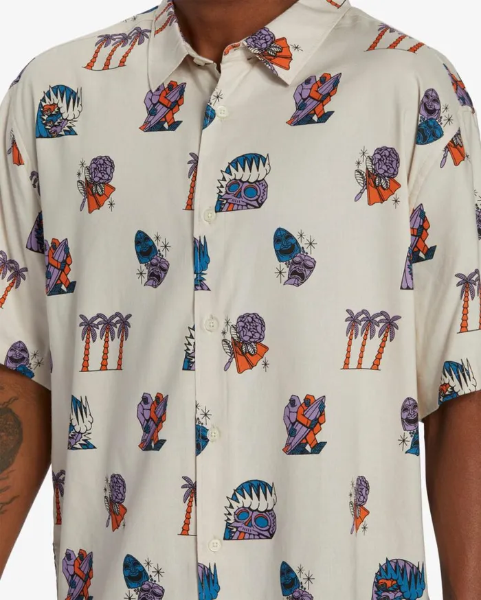 Billabong Turn The Tide Woven Shirt Stone Mens Shirts Billabong Turn The Tide Woven Shirt Stone Mens Shirts