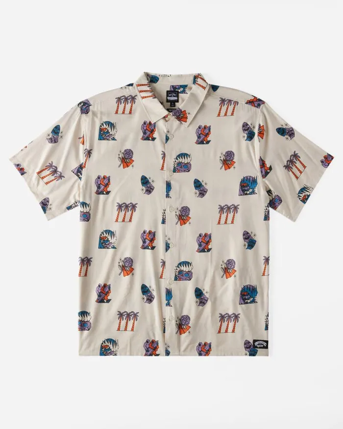 Billabong Turn The Tide Woven Shirt Stone Mens Shirts Billabong Turn The Tide Woven Shirt Stone Mens Shirts