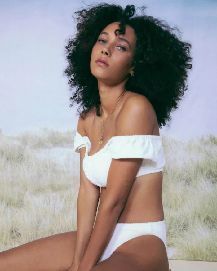 Billabong Wrangler EyeLit Your Fire Sloane Ruche Puff Sleeve Bikini Top Salt Crystal Womens Bikini Tops Billabong Wrangler EyeLit Your Fire Sloane Ruche Puff Sleeve Bikini Top Salt Crystal Womens Bikini Tops