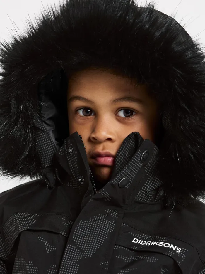 Bjrven Special Edition Kids039 Coverall Island Print Reflex Kids Didriksons Snowsuits