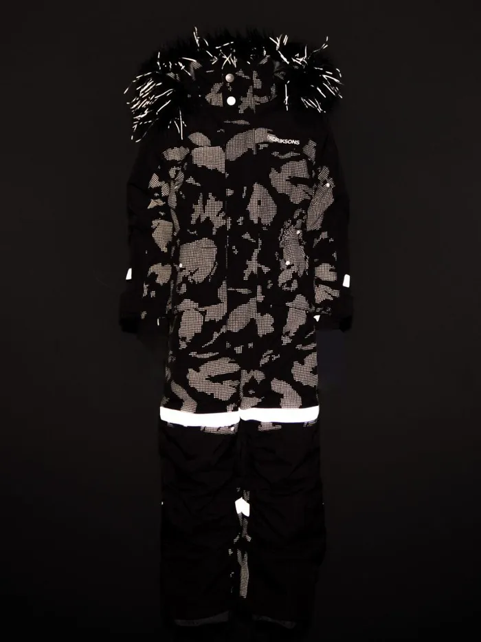 Bjrven Special Edition Kids039 Coverall Island Print Reflex Kids Didriksons Snowsuits