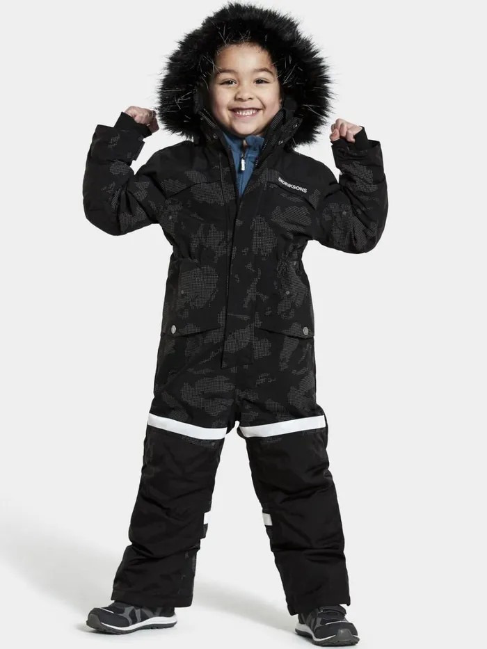 Bjrven Special Edition Kids039 Coverall Island Print Reflex Kids Didriksons Snowsuits