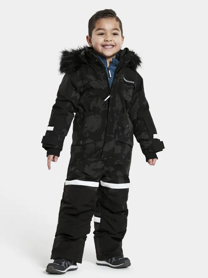 Bjrven Special Edition Kids039 Coverall Island Print Reflex Kids Didriksons Snowsuits