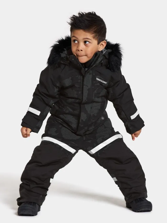 Bjrven Special Edition Kids039 Coverall Island Print Reflex Kids Didriksons Snowsuits