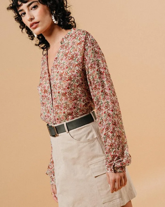 BLOUSE ECRU MARJORIE Shop Grace and Mila Patterned Blouses
