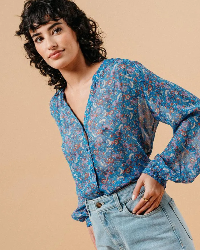 BLOUSE ECRU MARJORIE Shop Grace and Mila Patterned Blouses