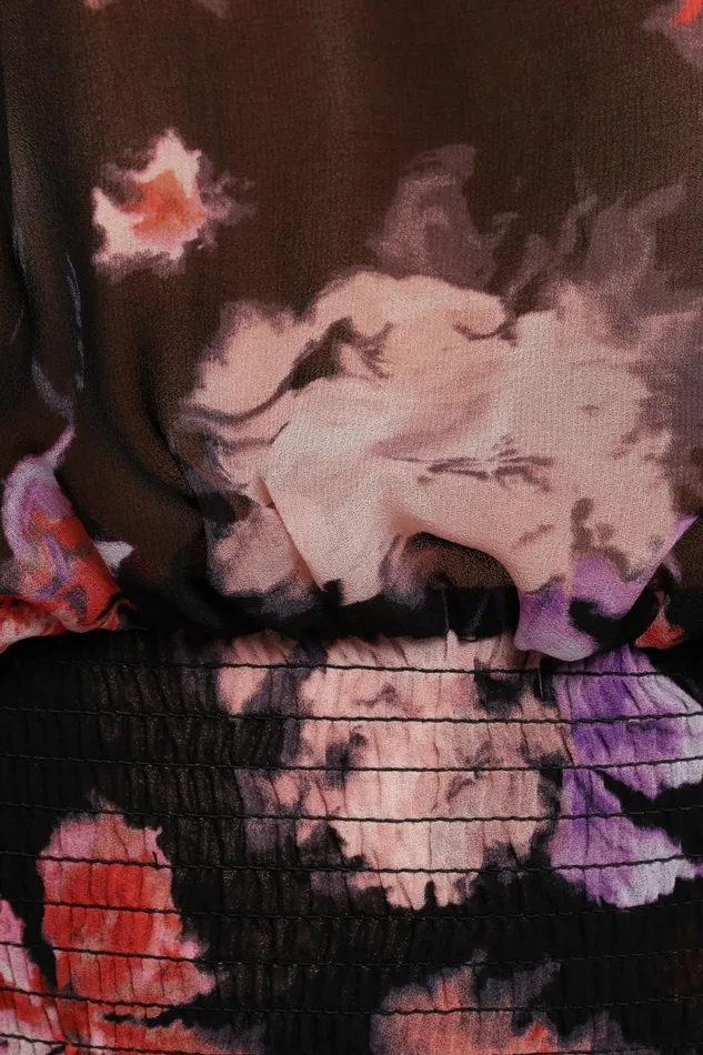 Blouses and Shirts Petal and Pup Women Cody Top Black Blurred Floral