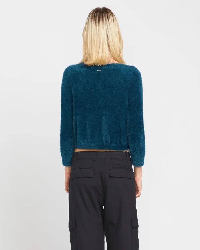 BodyodyodyCon Sweater 8211 Midnight Green Womens Volcom Sweaters and Cardigans