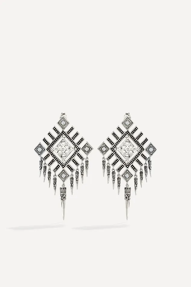 Boho Earrings MaxiPunk Gray Women Baandsh Jewelry
