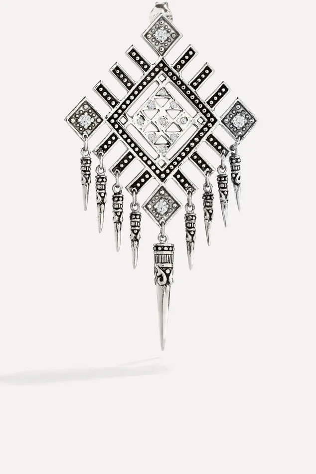 Boho Earrings MaxiPunk Gray Women Baandsh Jewelry