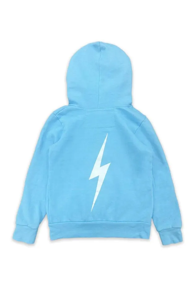 Bolt Print Zip Hoodie 8211 Sky White Kids Aviator Nation Hoodies