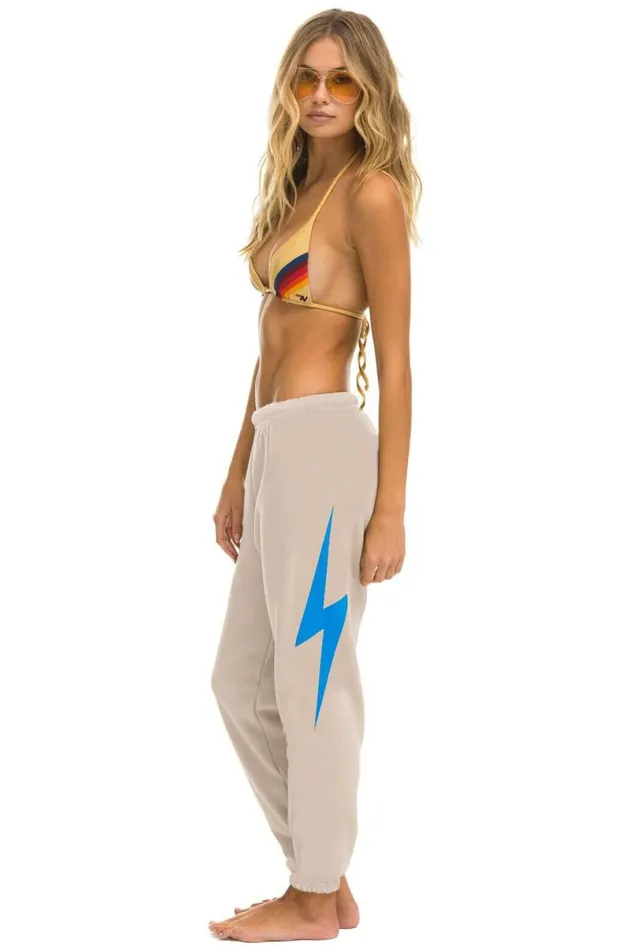 Bolt Sweatpants 8211 Sand Blue Women Aviator Nation Sweatpants