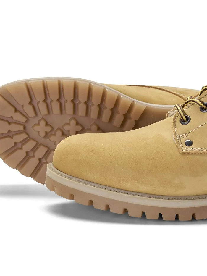 Boots JACK and JONES Mens NUBUCK LEATHER BOOTS Brown Honey On Sale