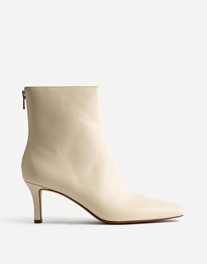 Boots Women Madewell The Dimes StilettoHeel Ankle Boot Ecru