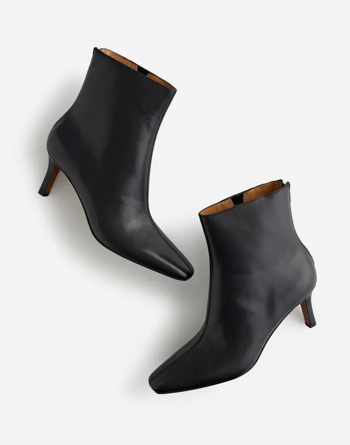 Boots Women Madewell The Dimes StilettoHeel Ankle Boot True Black