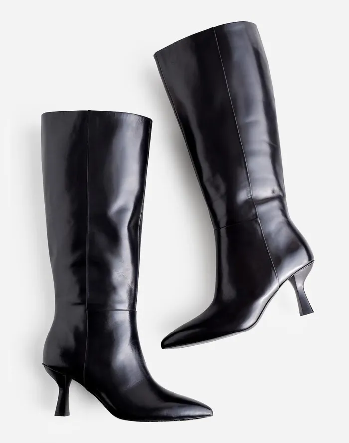 Boots Women Madewell The Justine Knee Boot With Extended Calf True Black