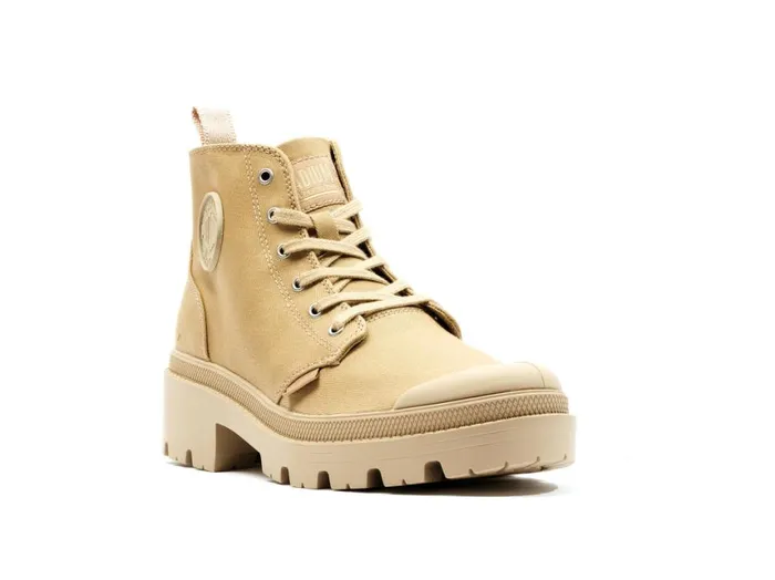 Boots Women PALLADIUM PALLABASE TWILL Caramel Boots Women PALLADIUM PALLABASE TWILL Caramel