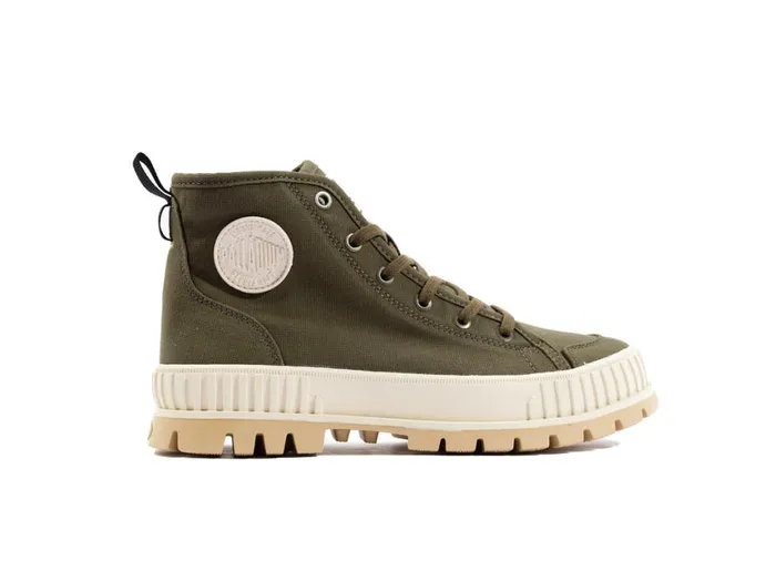 Boots Women PALLADIUM PALLASHOCK ORGANIC 2 Olive Night