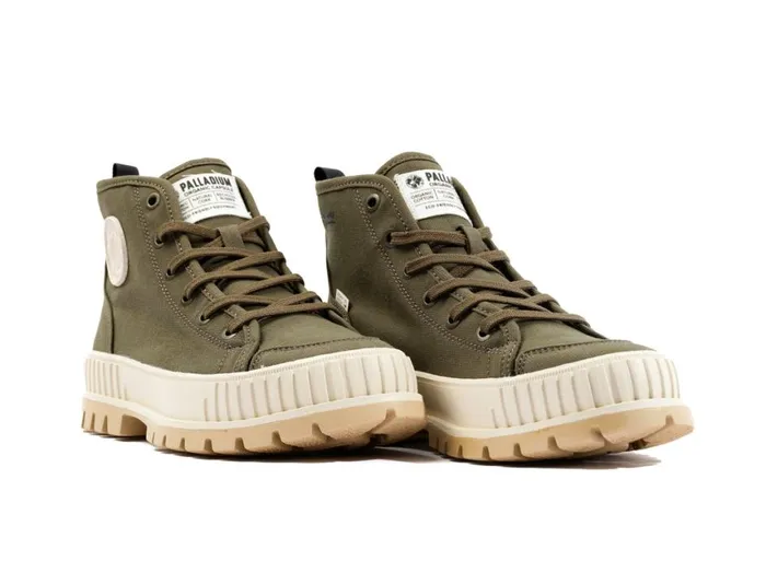 Boots Women PALLADIUM PALLASHOCK ORGANIC 2 Olive Night Boots Women PALLADIUM PALLASHOCK ORGANIC 2 Olive Night