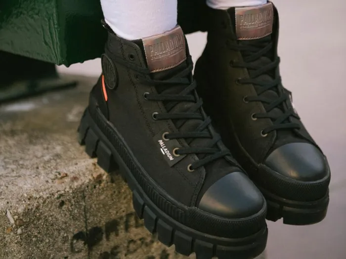 Boots Women PALLADIUM REVOLT HI TX Blackblack Boots Women PALLADIUM REVOLT HI TX Blackblack
