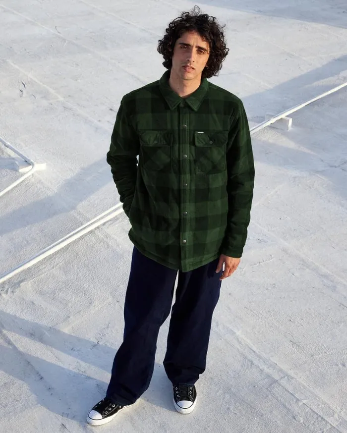 Bowered Fleece Long Sleeve 8211 Dark Pine Mens Volcom Hoodies and Sweatshirts