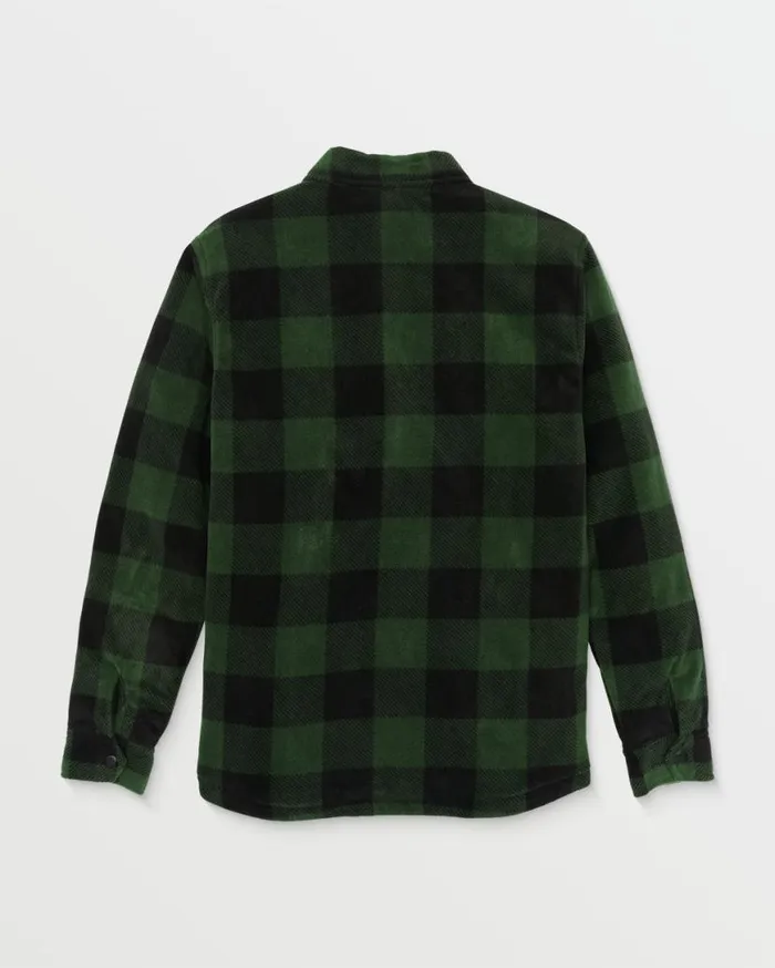 Bowered Fleece Long Sleeve 8211 Dark Pine Mens Volcom Hoodies and Sweatshirts