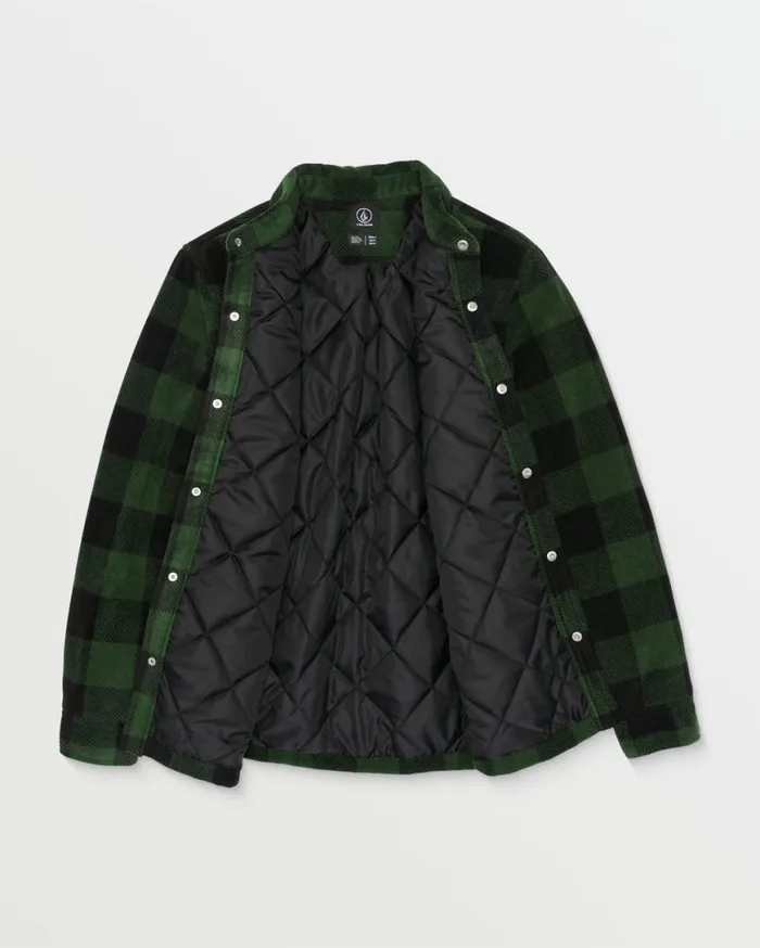 Bowered Fleece Long Sleeve 8211 Dark Pine Mens Volcom Hoodies and Sweatshirts