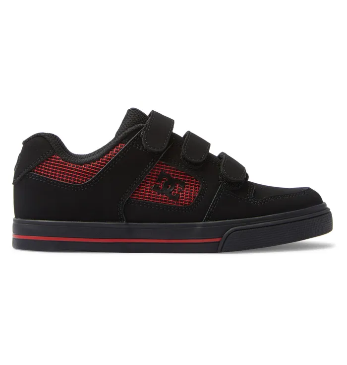 Boy8217s Pure Velcro Shoes blackblackred Sneakers DC Shoes Kids