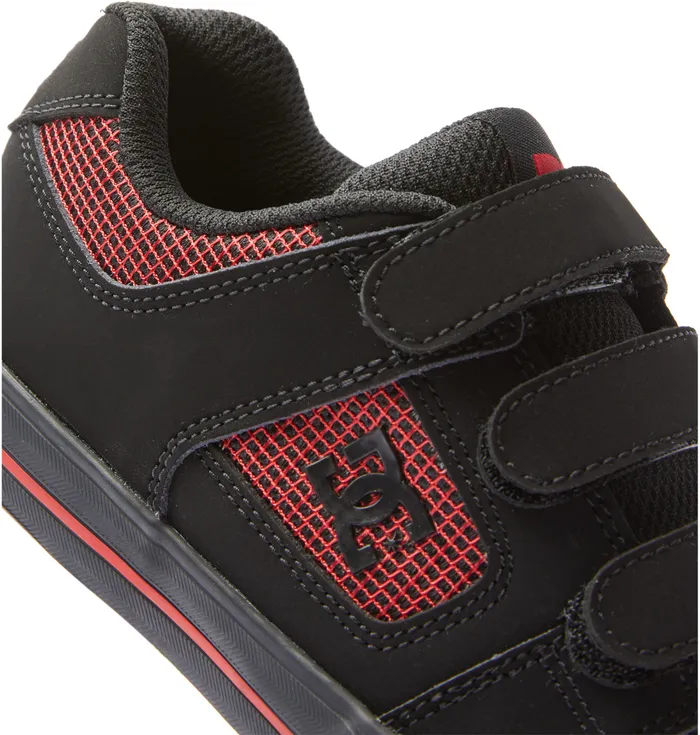 Boy8217s Pure Velcro Shoes blackblackred Sneakers DC Shoes Kids