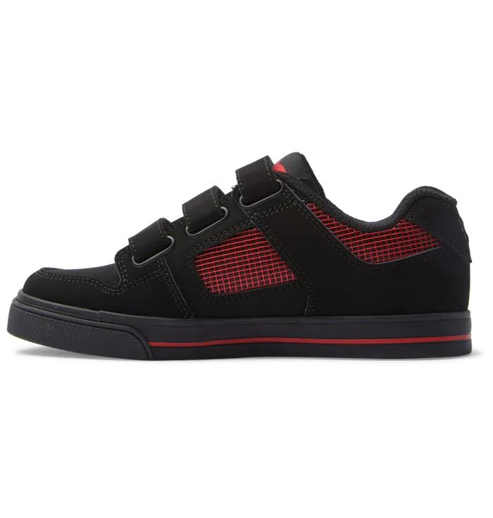 Boy8217s Pure Velcro Shoes blackblackred Sneakers DC Shoes Kids