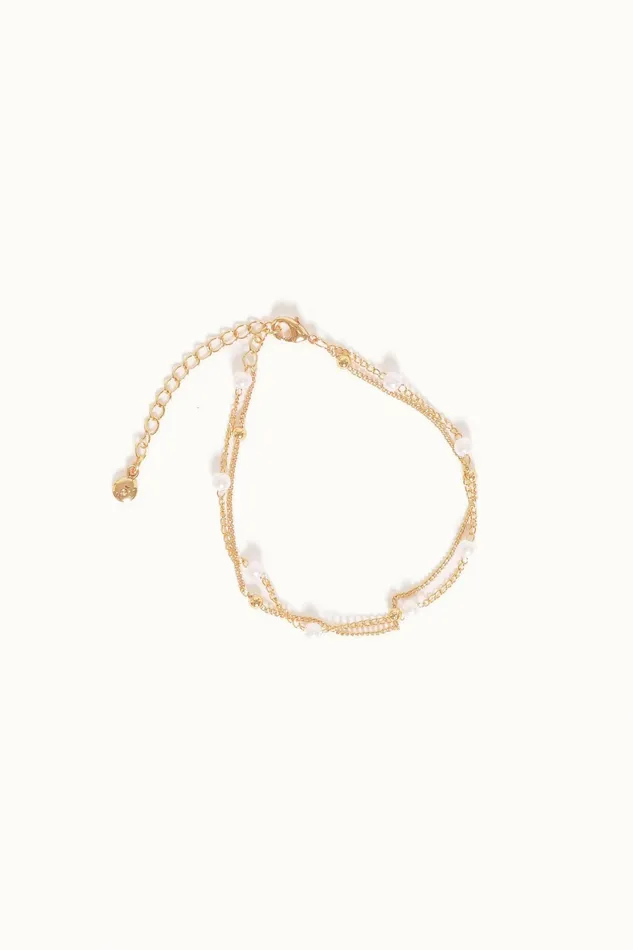 Bracelets Bambi Pearl Bracelet Gold 8211 Petal and Pup Women