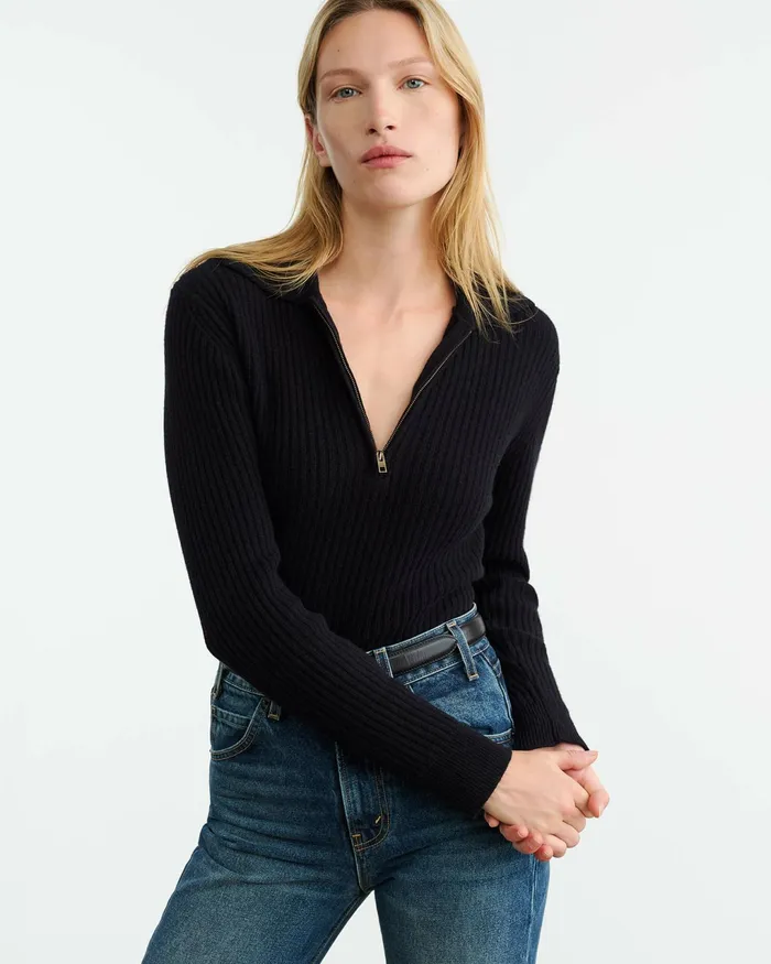 BRAXTON SWEATER Dark Brown Women Nili Lotan Knits and Sweaters