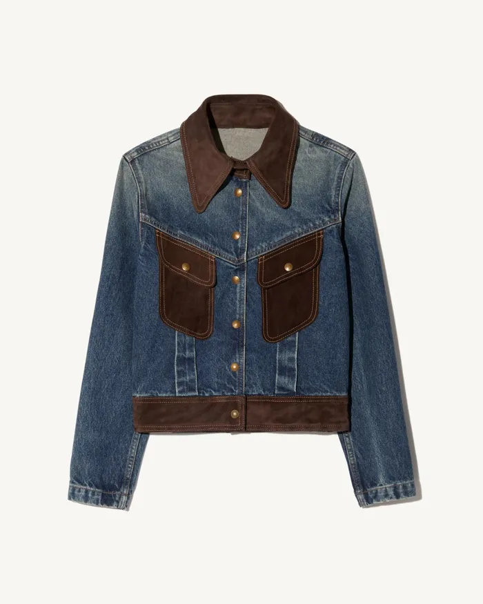 BROOKLYN DENIM JACKET Simon Wash Women Nili Lotan Jackets and Blazers